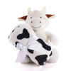 Hugging Cow Blanket, Soft and plush, stuffed animal Cow toy hugs a cow print baby blanket, from Blooms New Jersey - Same Day New Jersey Delivery.