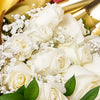 Valentine’s Day 12 Stem White Rose Bouquet With Box & Champagne, Valentine's Day gifts, New Jersey Same Day Flower Delivery, white roses, sparkling wine