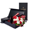 Valentine's Day 12 Stem Red & White Rose Bouquet With Box, Valentine's Day gifts, New Jersey Same Day Flower Delivery, rose bouquets