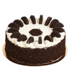 Large Oreo Chocolate Cake, vanilla cream frosting between the cake layers, with Oreo crumbles on top and along the sides, Cake Gifts from Blooms New Jersey - Same Day New Jersey Delivery.
