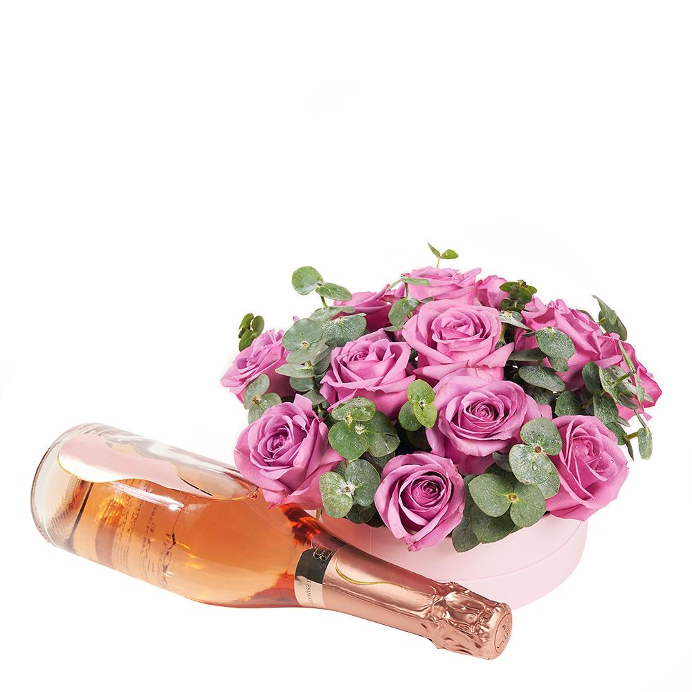 Luxe Passion Flowers & Champagne Gift - New Jersey Blooms - New Jersey Flower Delivery