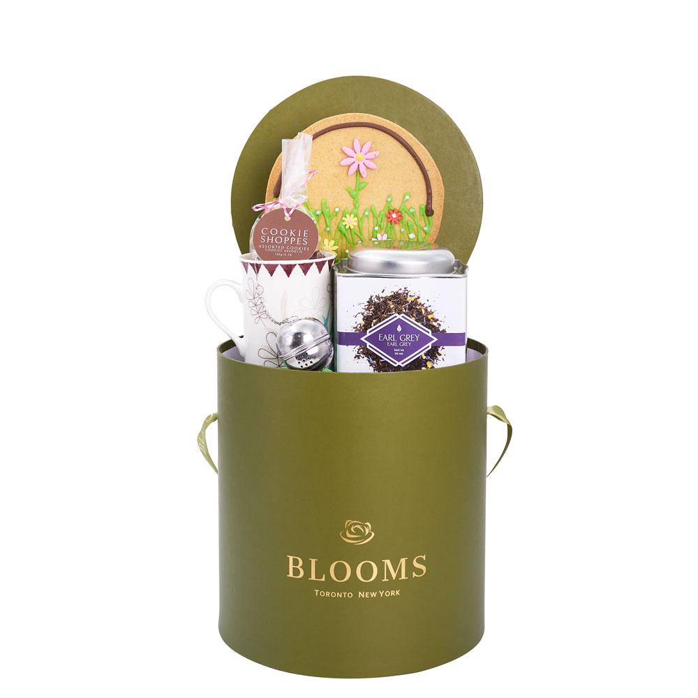 Mother's Day Tea &amp; Cookie Gift Box - New Jersey Blooms - New Jersey Mother's Day Gift Basket Delivery
