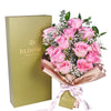Mother's Day 12 Stem Pink Rose Bouquet with Box - New Jersey Blooms - New Jersey Mother's Day Flower Delivery