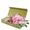 Mother's Day 12 Stem Pink Rose Bouquet with Box - New Jersey Blooms - New Jersey Mother's Day Flower Delivery
