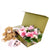 Mother’s Day 12 Stem Pink & White Rose Bouquet with Box, Bear, & Chocolate
