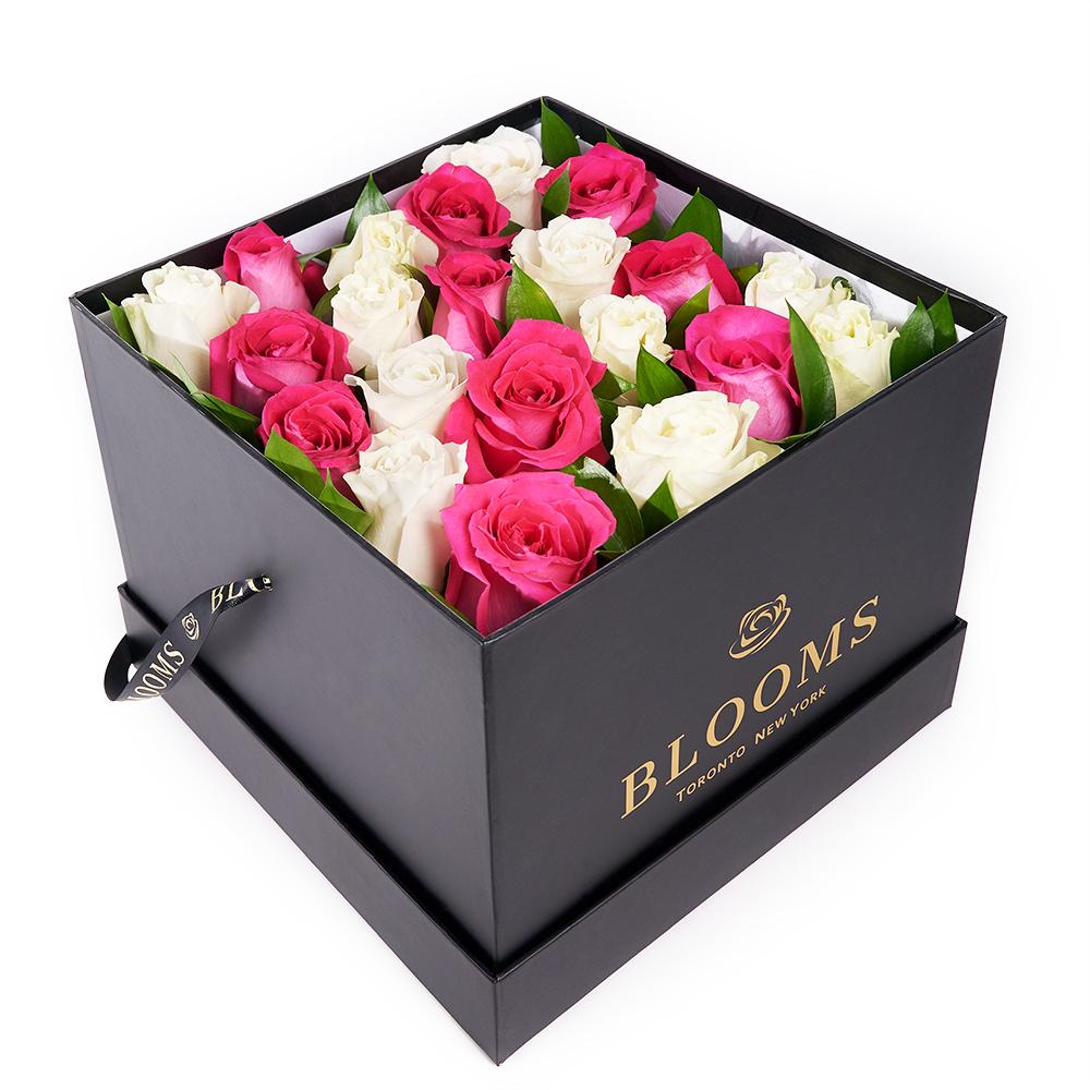 Mother's Day Pink &amp; White Rose Box Gift - New Jersey Blooms - New Jersey Mother's Day Flower Delivery
