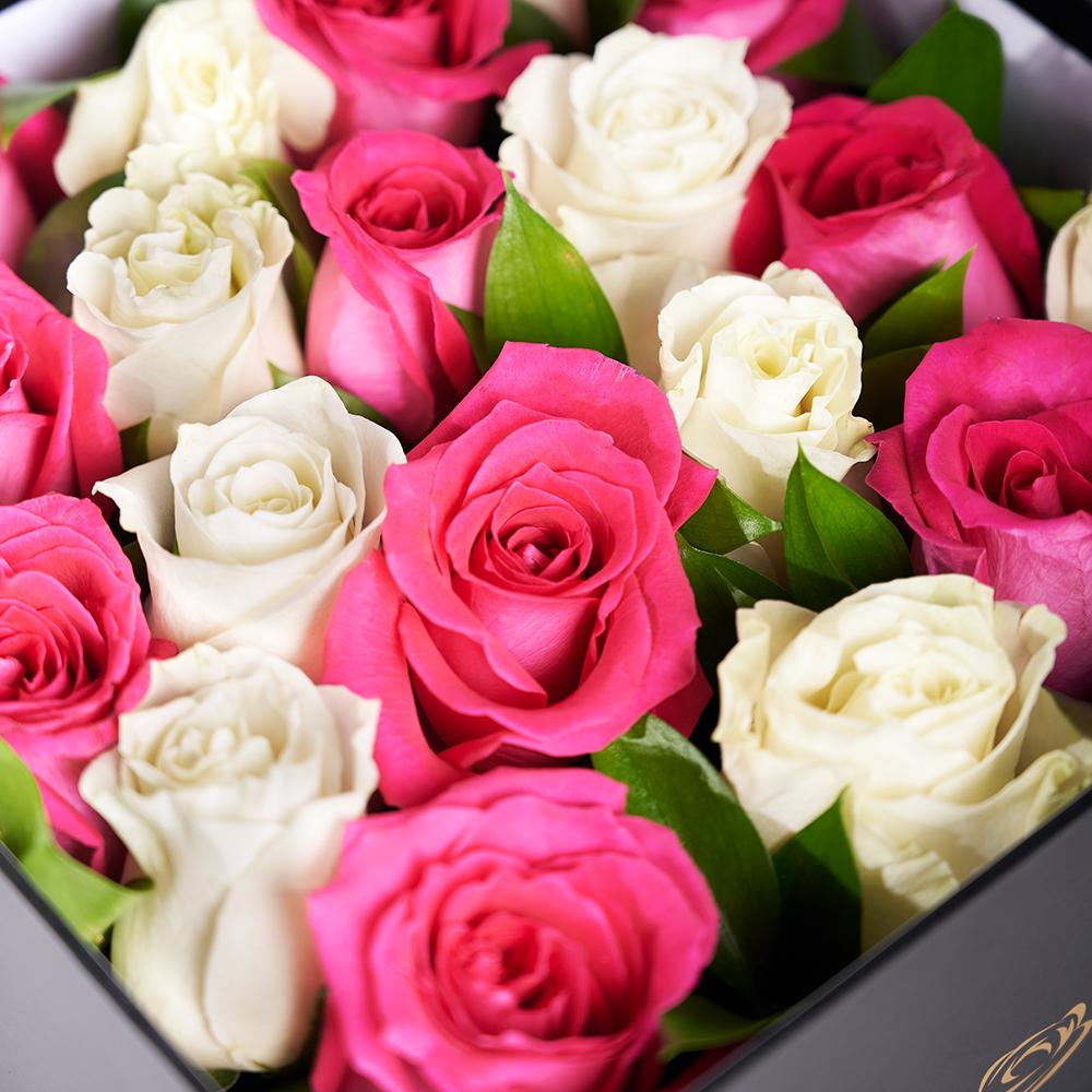 Mother's Day Pink & White Rose Box Gift - New Jersey Blooms - New Jersey Mother's Day Flower Delivery