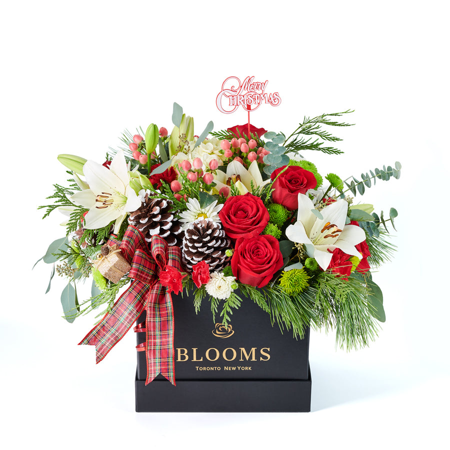 Joyous Christmas Floral Arrangement – Floral Arrangement – NJ delivery -  Blooms New Jersey