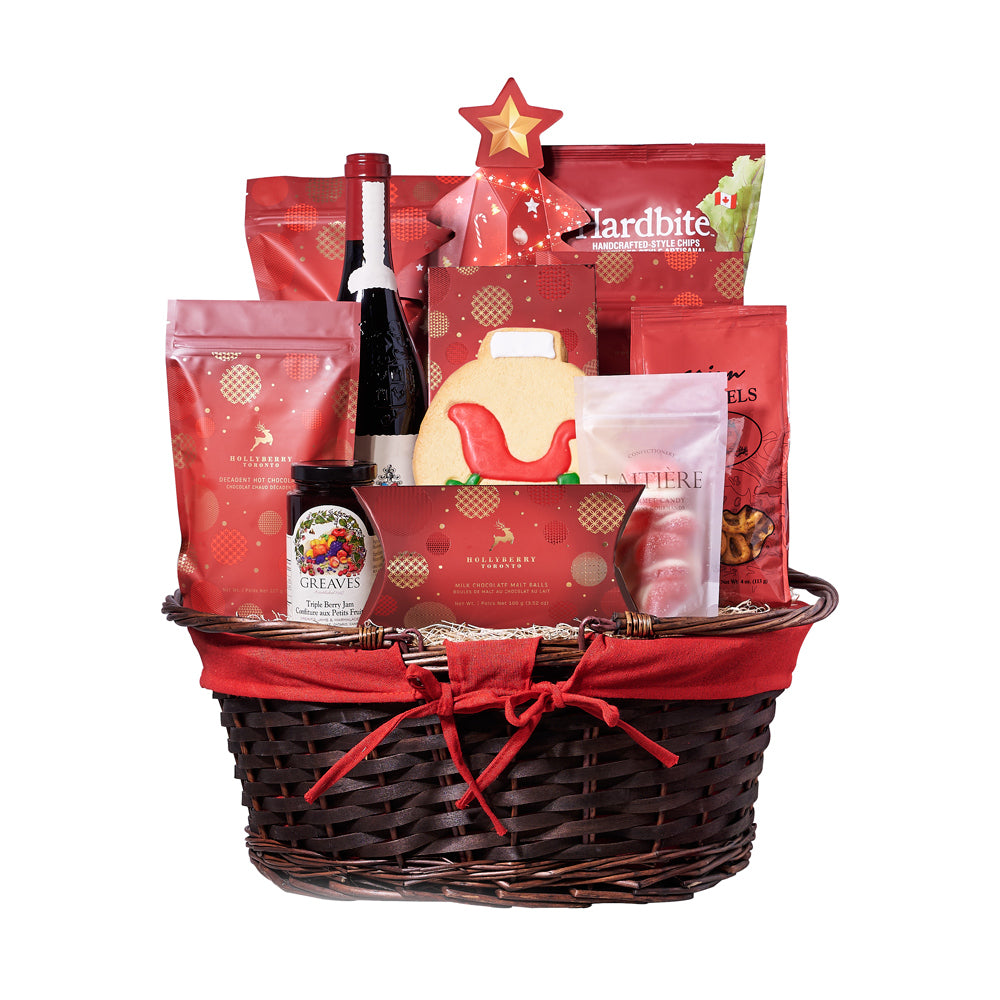 Christmas Delights Wine Gift Basket – Christmas gift baskets – New Jersey  delivery - Blooms New Jersey