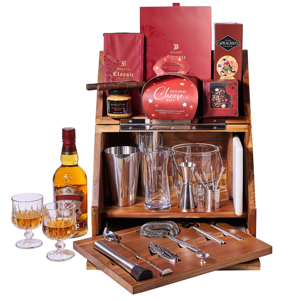 Lavish Holiday Cocktail Gift, holiday gift basket, holiday gift, holiday, christmas gift basket, christmas gift, christmas, liquor gift basket, liquor gift, liquor, gourmet gift basket, gourmet gift, gourmet, gift, basket, gift basket
