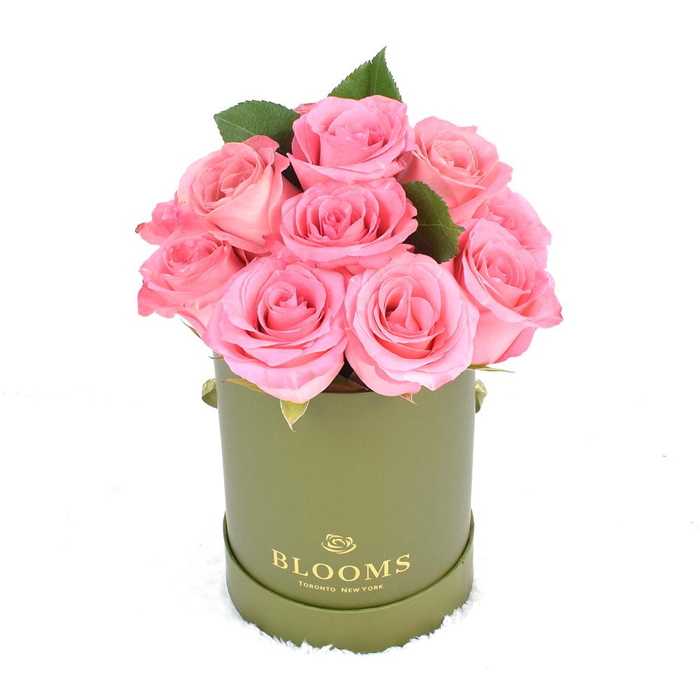 Pink Glow Box Rose Set flower arrangement for delivery in New Jersey