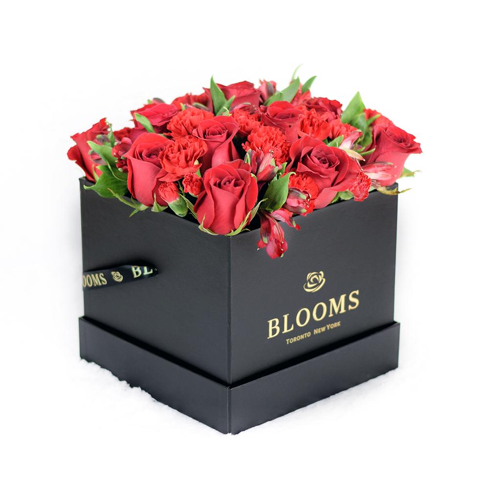 available for same-day flower delivery in New Jersey Red Radiance Box Rose Set