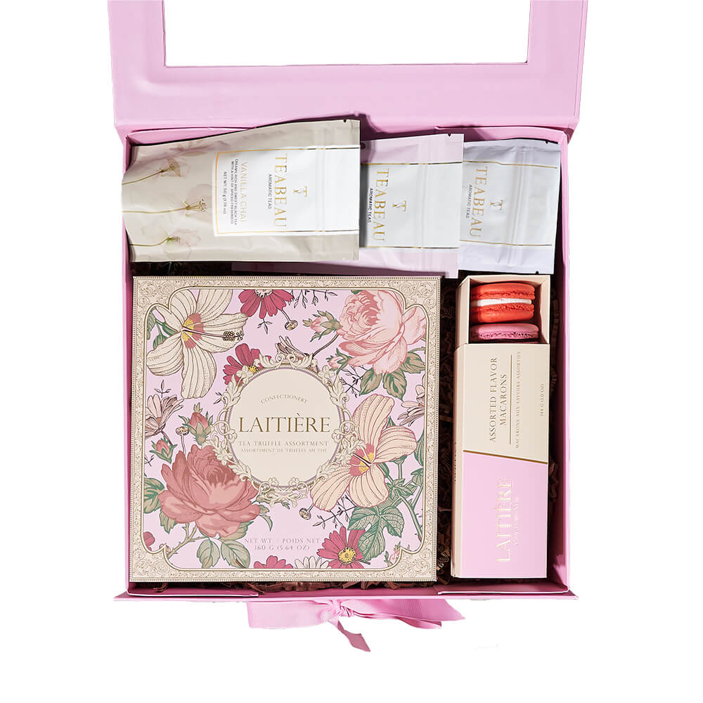 Tantalizing Tea Gift Box, tea gift, tea, chocolate gift, chocolate, gourmet gift, gourmet, cookie gift, cookie