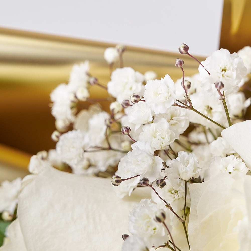 Valentine's Day 12 Stem White Rose Bouquet, Valentine's Day gifts, New Jersey Same Day Flower Delivery, white roses