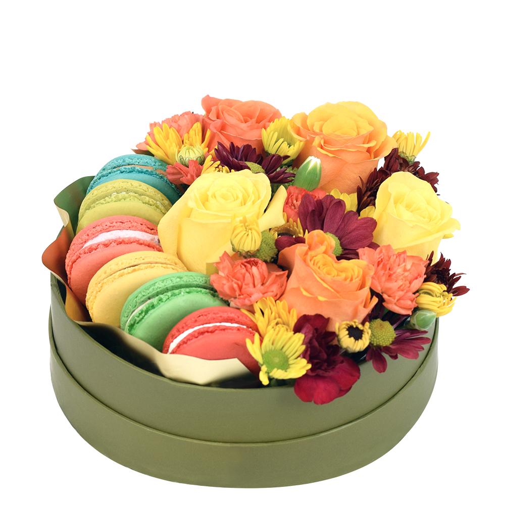 Vintage Rainbow Floral Gourmet Box Set - New Jersey Blooms - New Jersey Flower Delivery