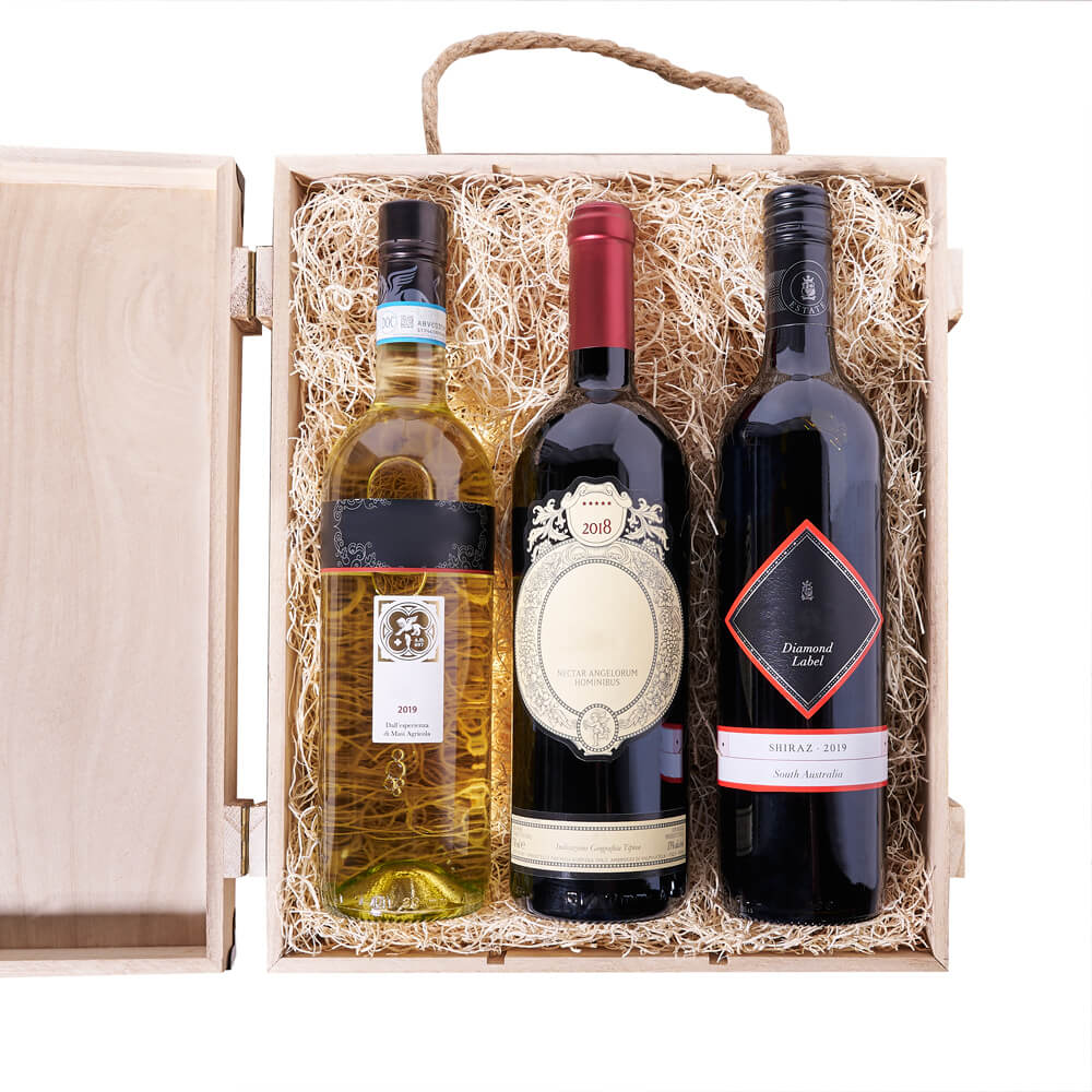 Wine Trio Gift Box  Wine gift baskets  New Jersey delivery - NEW JERSEY  BLOOMS