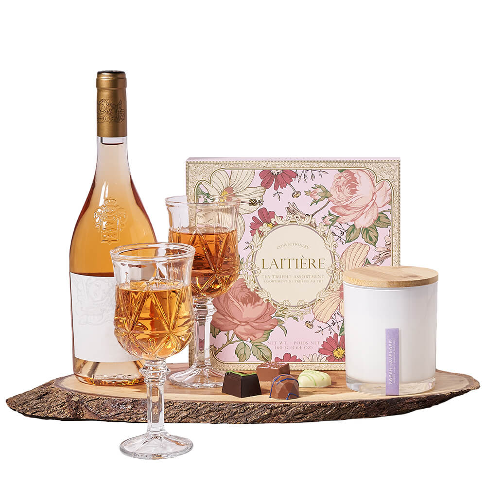 Wine &amp; Fine Things Set, wine gift, wine, chocolate gift, chocolate, candle gift, candle, gourmet gift, gourmet