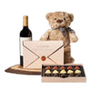 Wine & Teddy Chocolate Gift, wine gift, wine, chocolate gift, chocolate, teddy bear gift, teddy bear